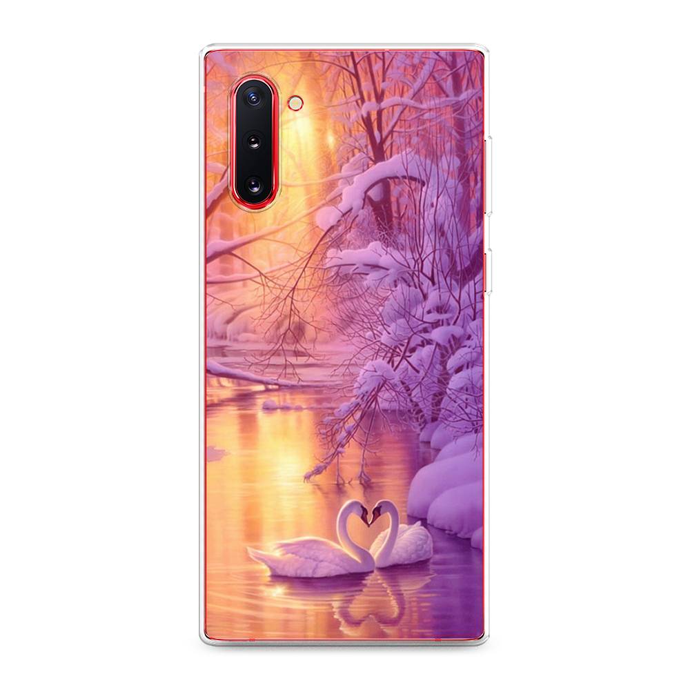 

Чехол на Samsung Galaxy Note 10 "Зима 1", Фиолетовый;желтый, 28650-2