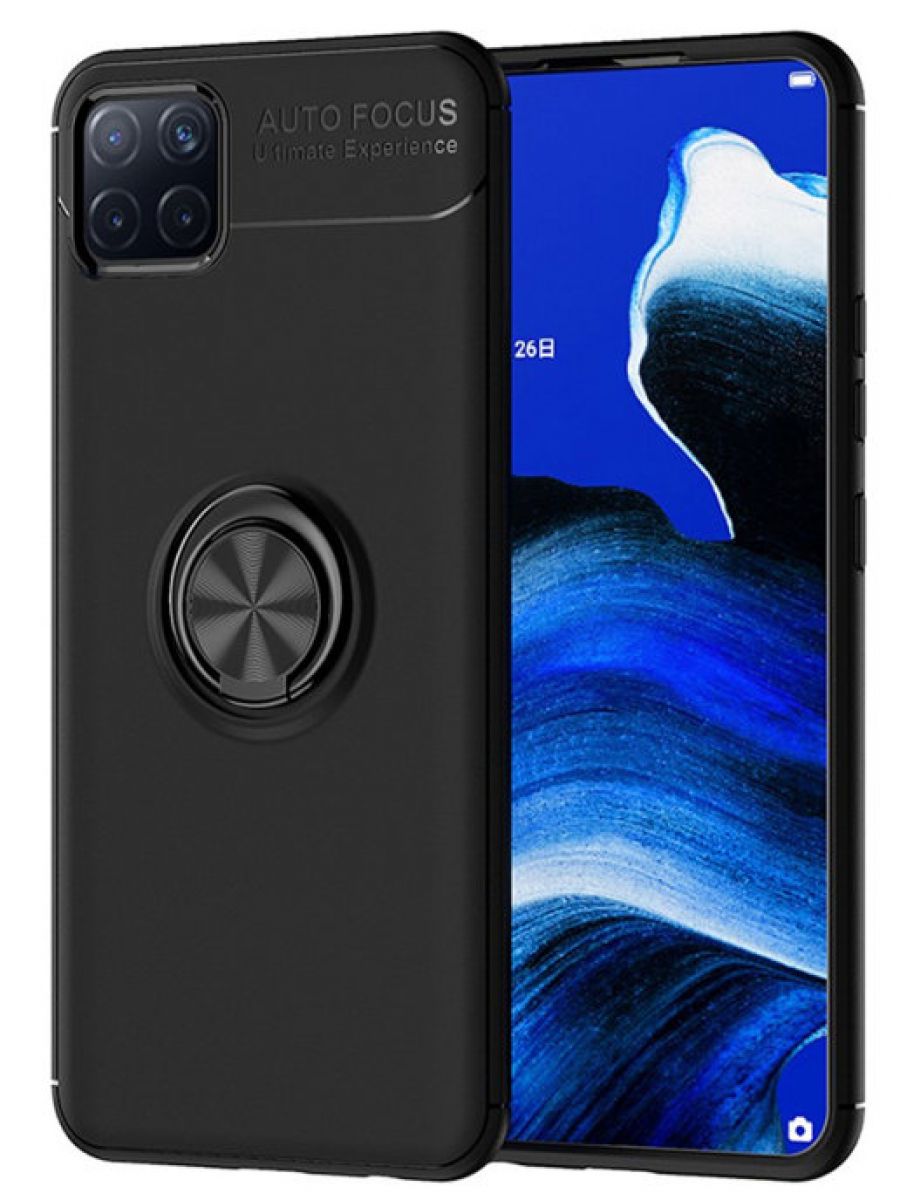 

Brodef Revolve Силиконовый чехол с кольцом для Realme C11 черный