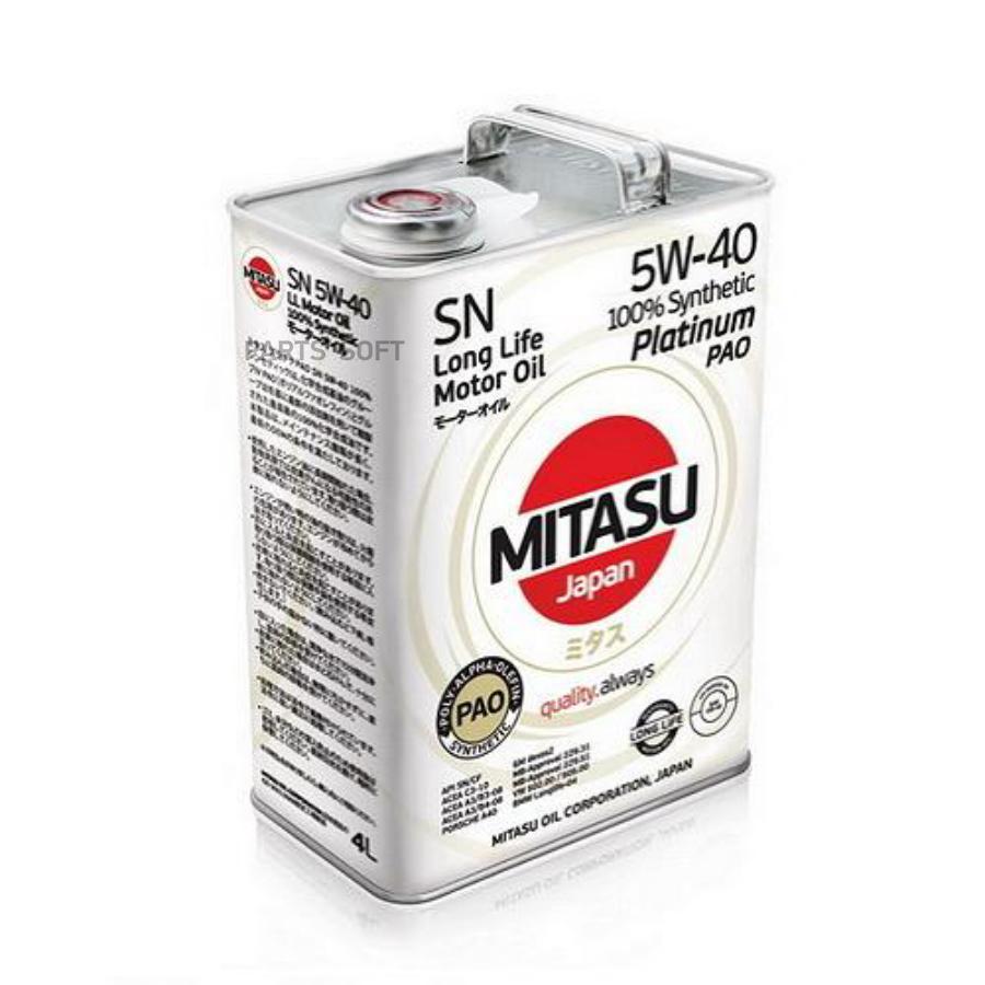 MITASU PLATINUM 5W30 С3 PAO синтетика 4л (1/6)