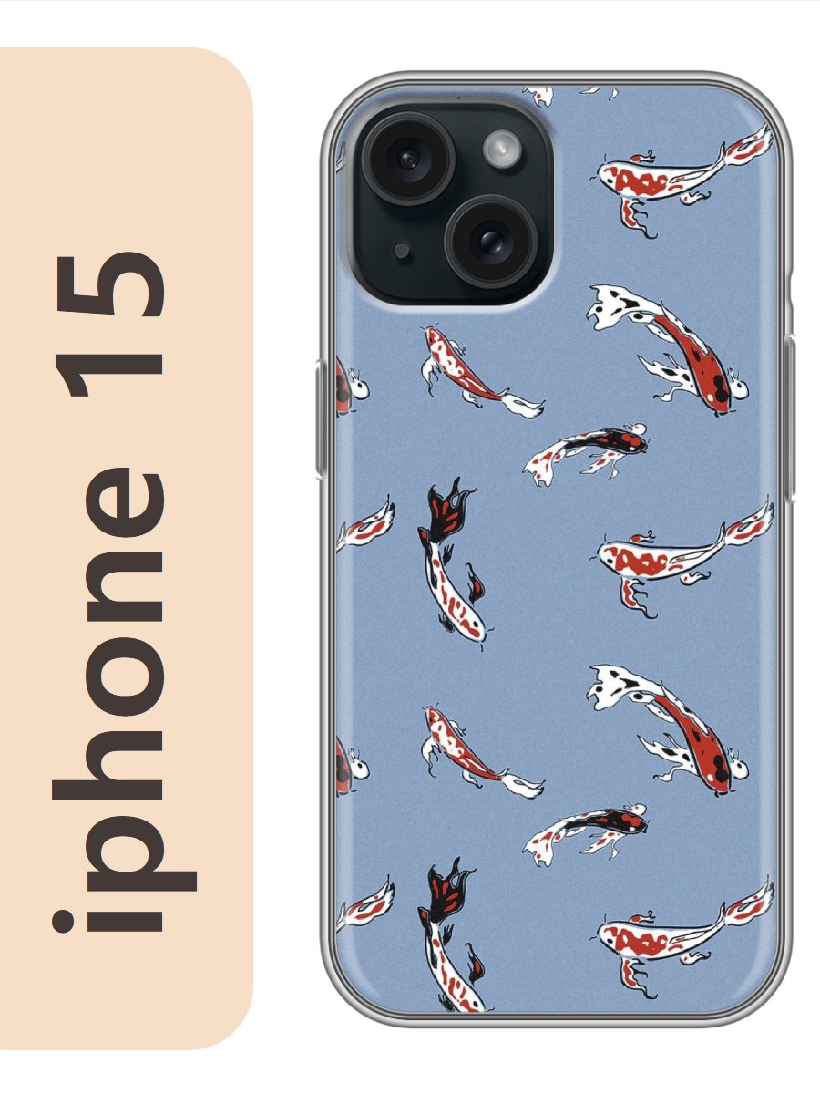 

Чехол на Apple Iphone 15 рыбы фон 235, Прозрачный, Iph15fone