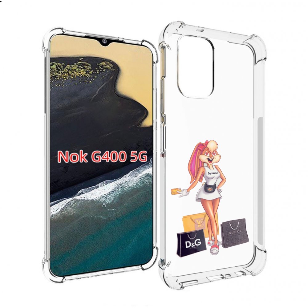 

Чехол MyPads модница-зайка женский для Nokia G400 5G, Прозрачный, Tocco