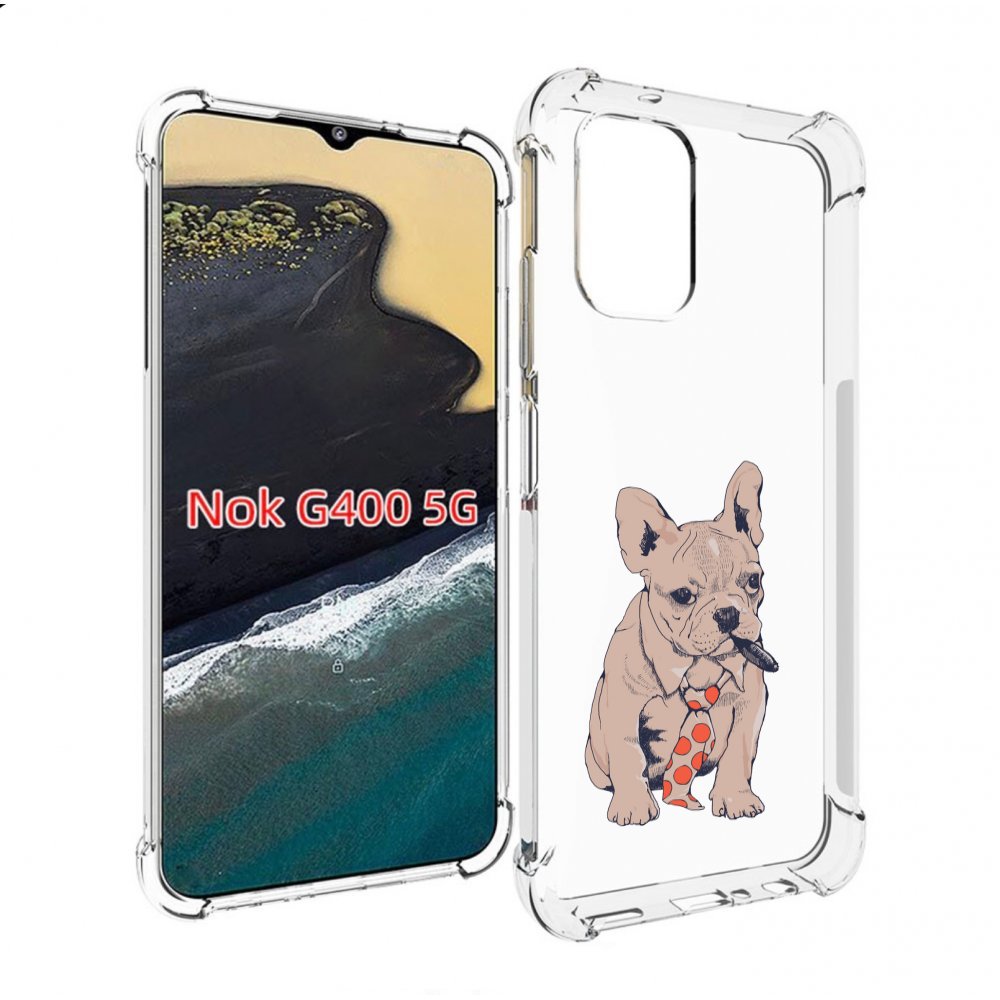 

Чехол MyPads бульдог с сигарой для Nokia G400 5G, Прозрачный, Tocco