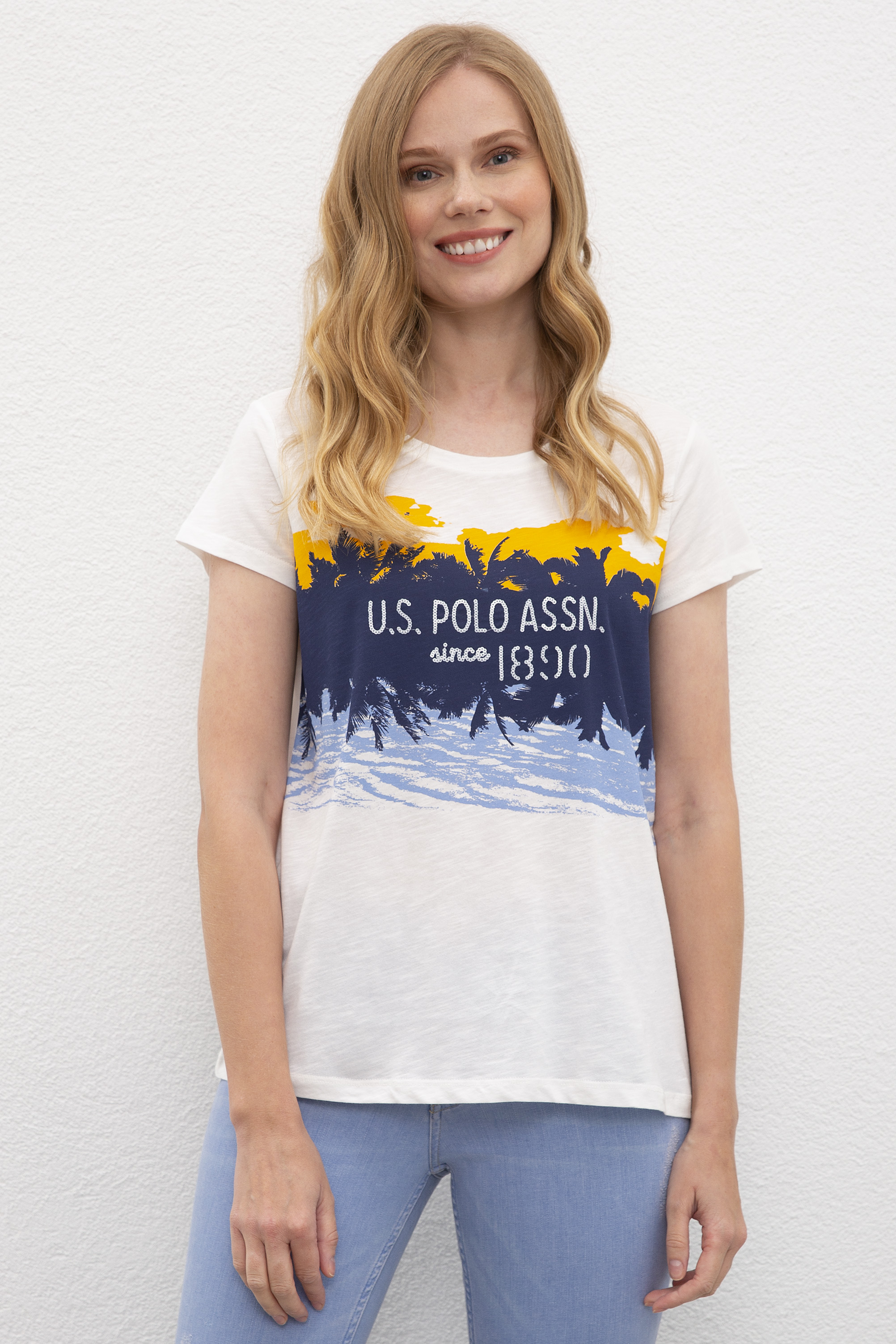 

Футболка женская U.S. POLO Assn. G082SZ0110ORLAK белая S, Белый, G082SZ0110ORLAK