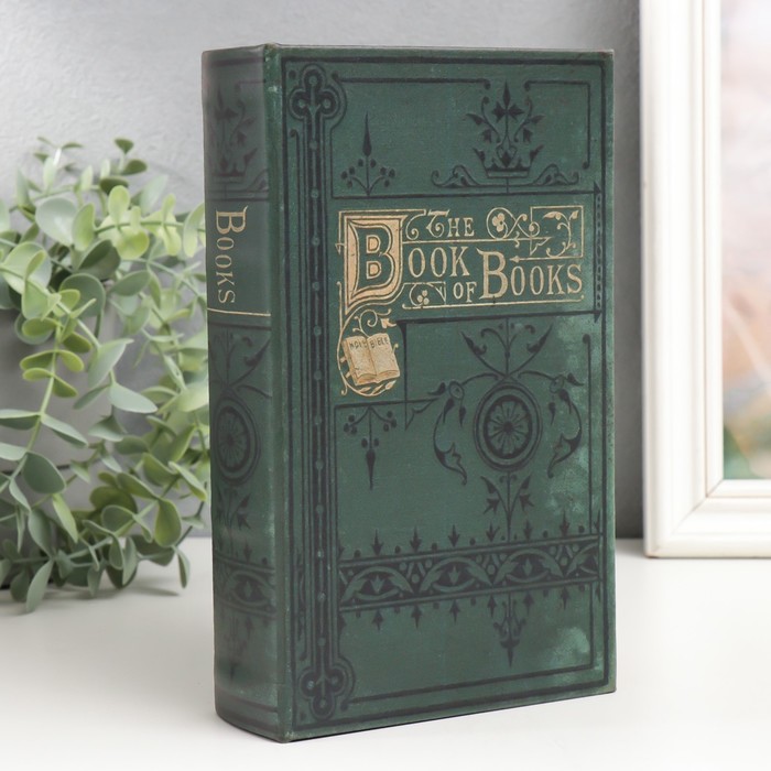 

Сейф-книга дерево кожзам The book of books 21х13х5 см, Зеленый