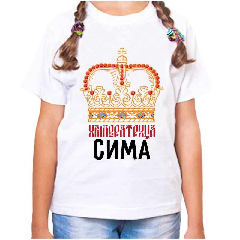 

Футболка девочке белая 22 р-р императрица сима, Белый, fdd_imperatrica_Sima
