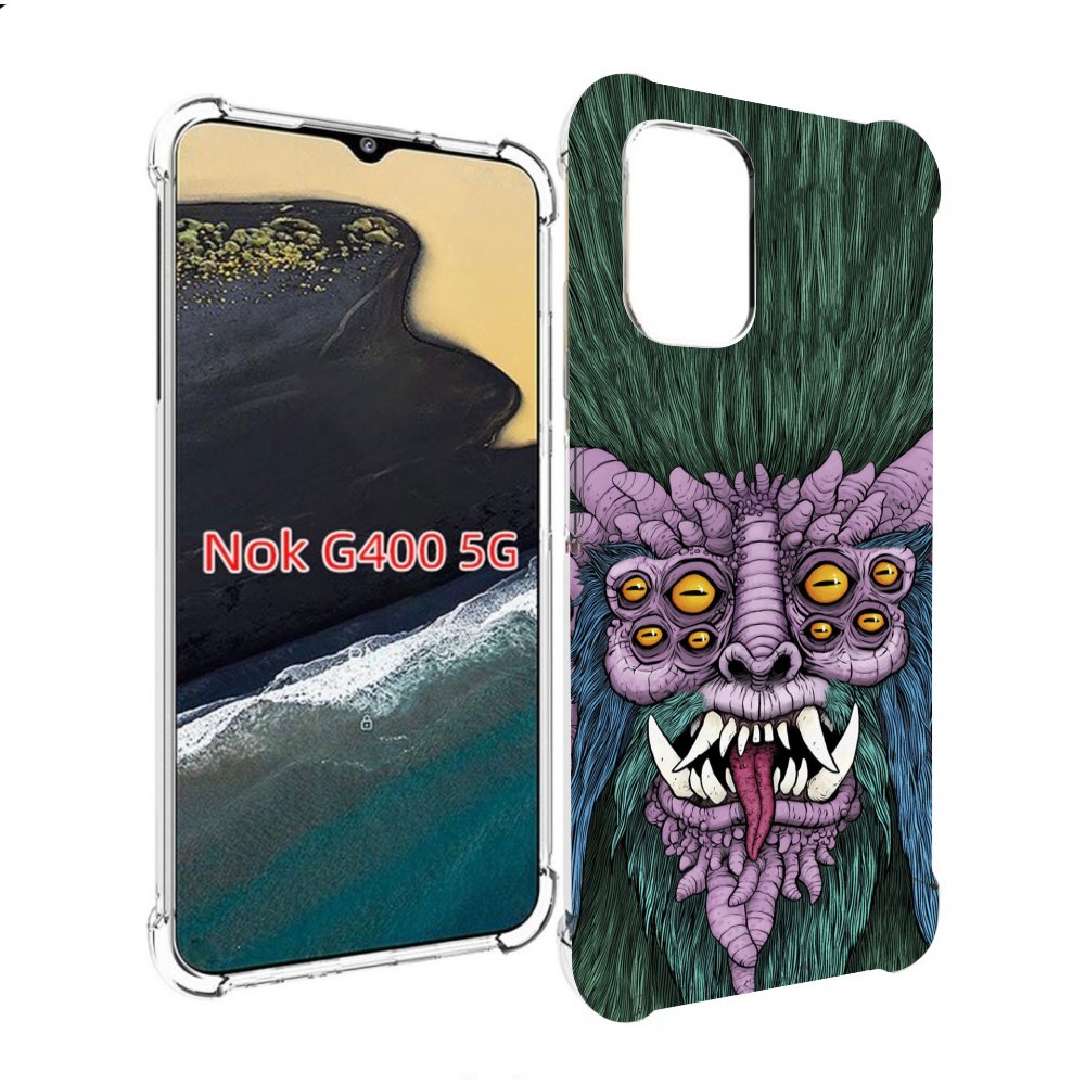 

Чехол MyPads многоглазый черт для Nokia G400 5G, Прозрачный, Tocco
