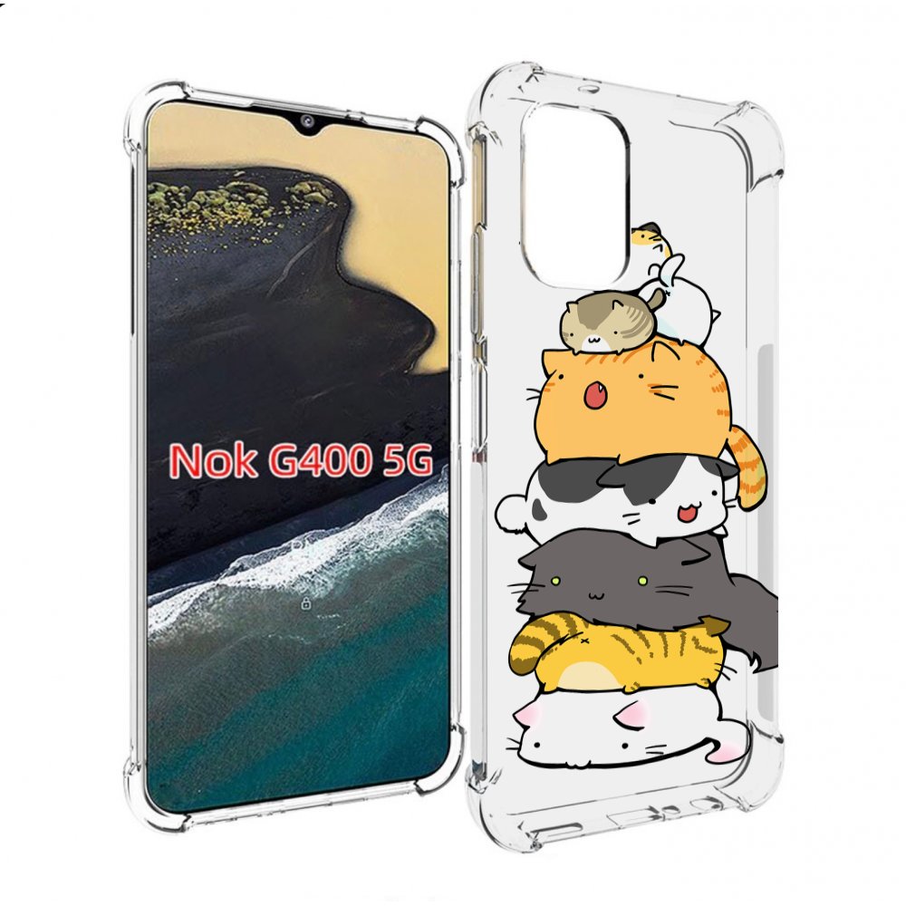 

Чехол MyPads много-маленьких-котиков для Nokia G400 5G, Прозрачный, Tocco