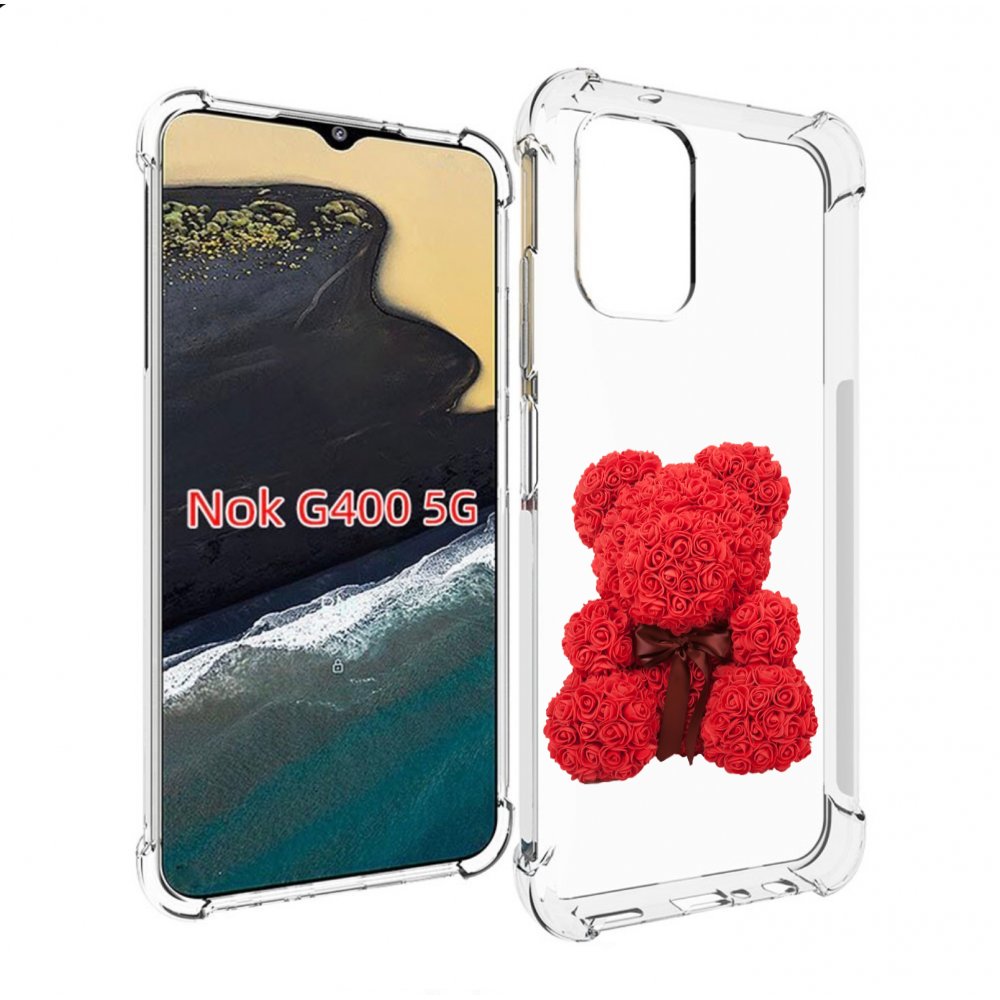 

Чехол MyPads мишка-из-розочек для Nokia G400 5G, Прозрачный, Tocco