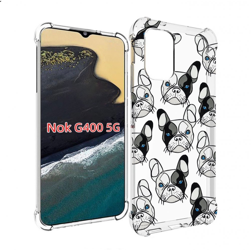 

Чехол MyPads мини-собачки-черно-белый для Nokia G400 5G, Прозрачный, Tocco
