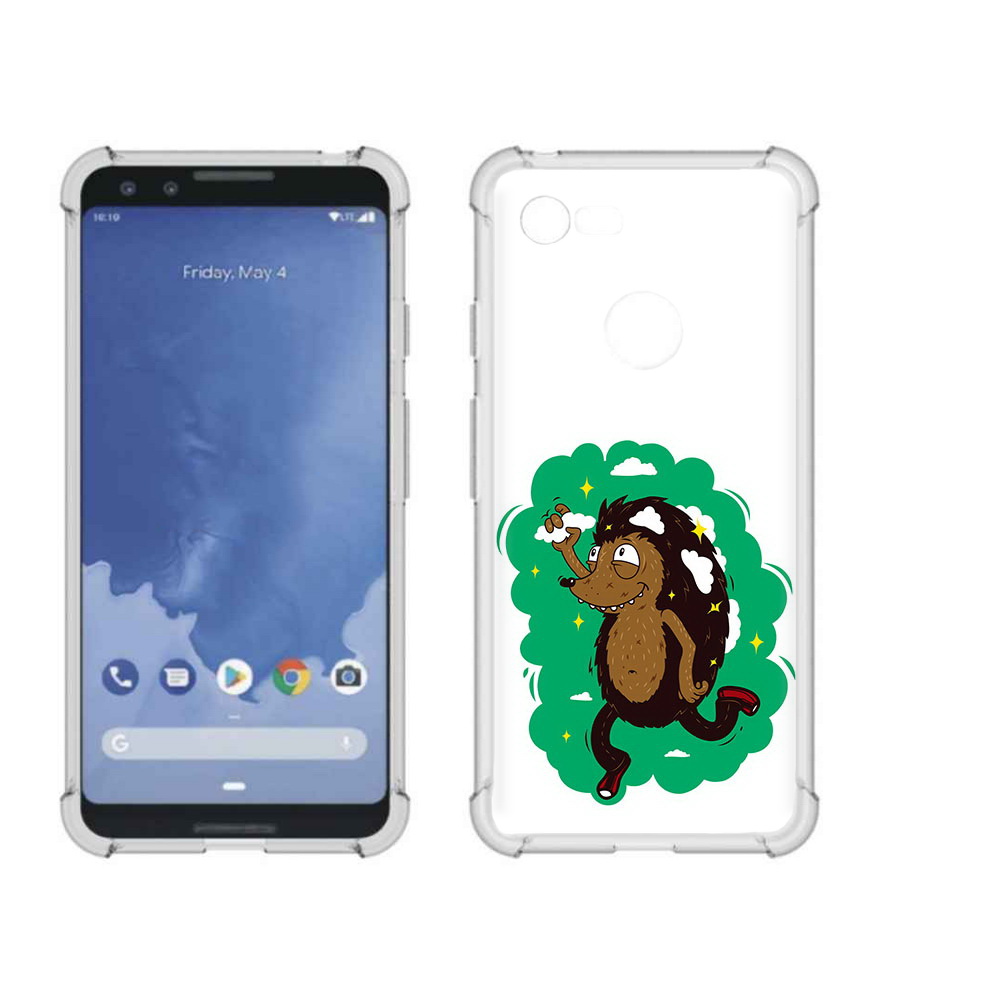 

Чехол MyPads Tocco для Google Pixel 3 Ежик в облаках, Прозрачный, Tocco