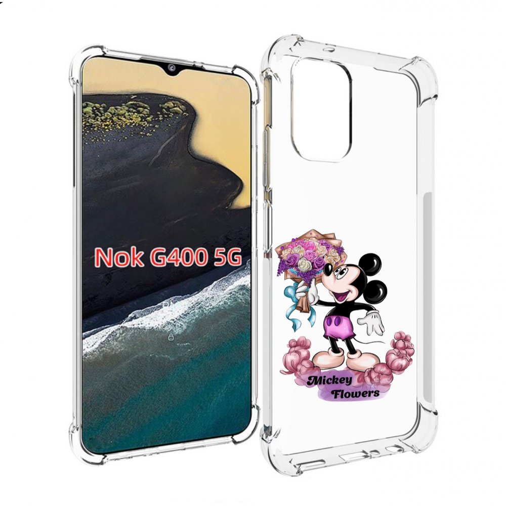 

Чехол MyPads микки-с-цветами женский для Nokia G400 5G, Прозрачный, Tocco