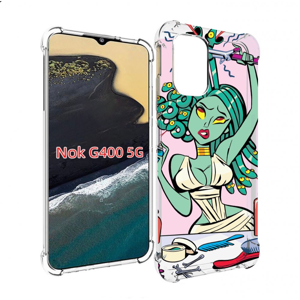 

Чехол MyPads медуза расчесывается женский для Nokia G400 5G, Прозрачный, Tocco