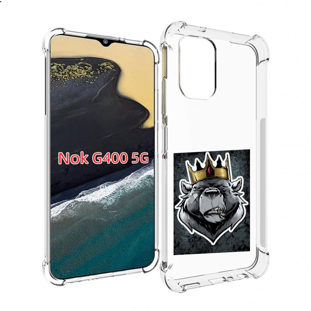 

Чехол MyPads медведь с короной для Nokia G400 5G, Прозрачный, Tocco