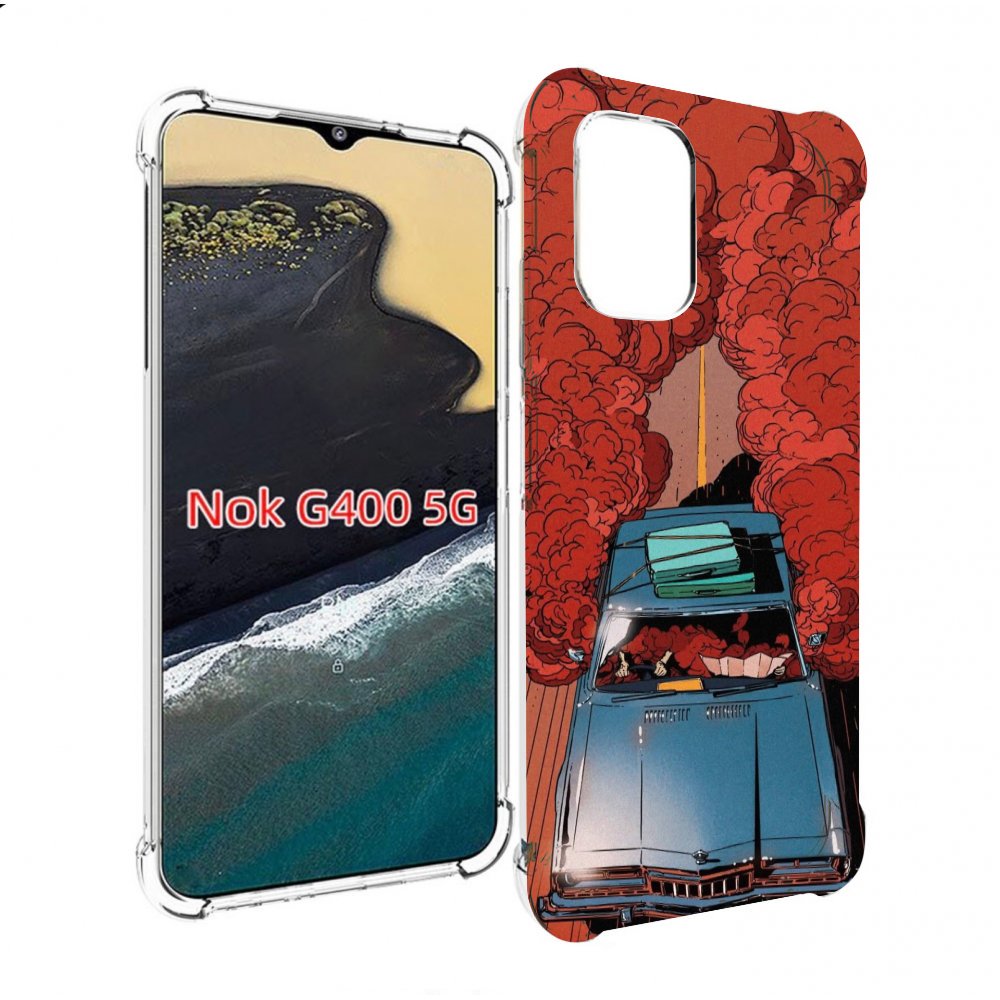 

Чехол MyPads машина мчится с дымком для Nokia G400 5G, Прозрачный, Tocco