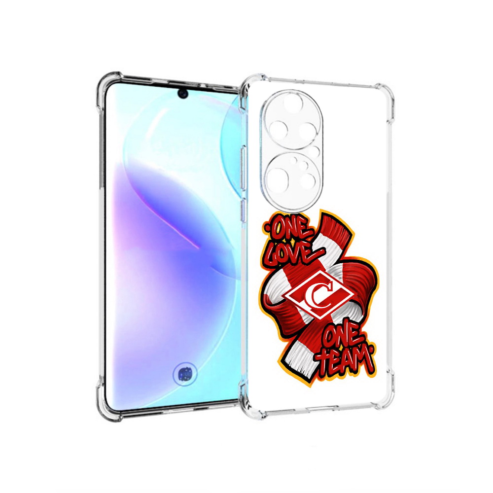 

Чехол MyPads Tocco для Huawei P50 Pro ФК спарак 1 любовь, Прозрачный, Tocco