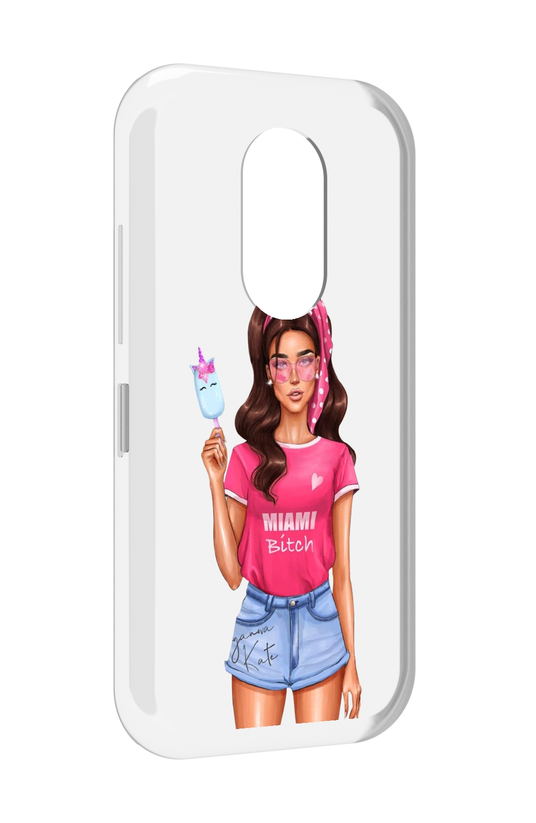 

Чехол MyPads майами-битч женский для Doogee S61 / S61 Pro, Прозрачный, Tocco