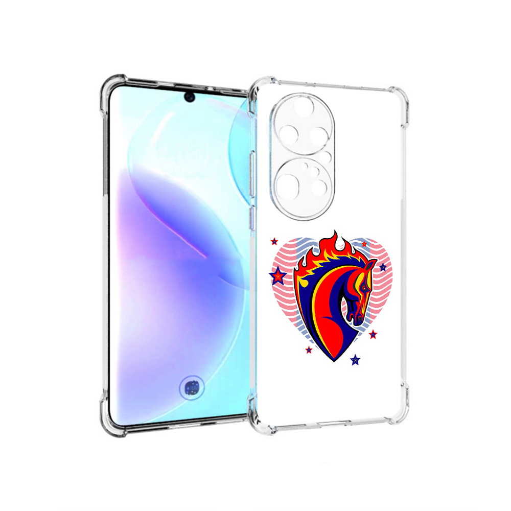 

Чехол MyPads Tocco для Huawei P50 Pro ФК ЦСЛ Лошадь, Прозрачный, Tocco
