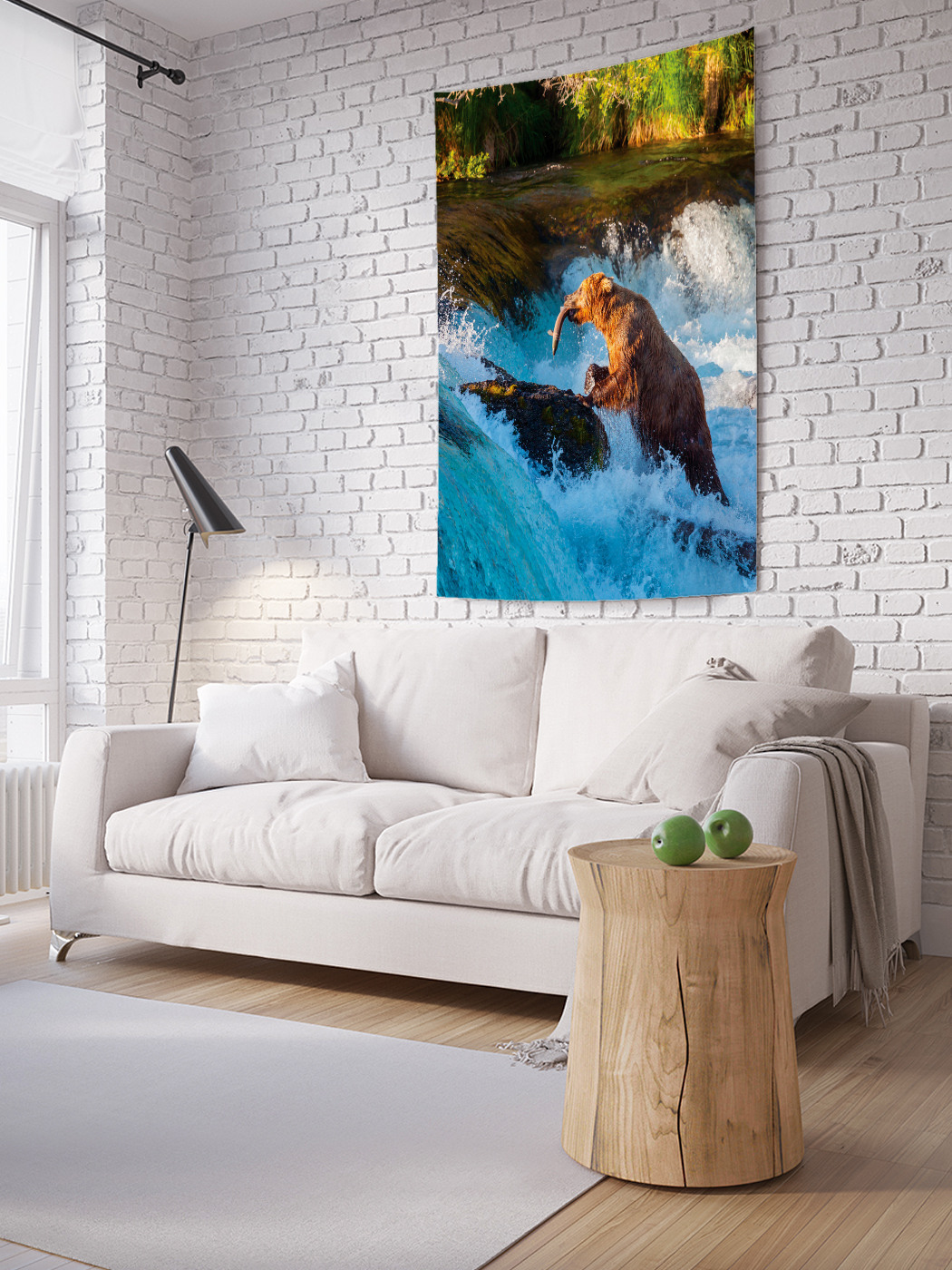 

Вертикальное фотопанно на стену JoyArty Медведь на рыбалке 100x150 см, Медведь на рыбалке