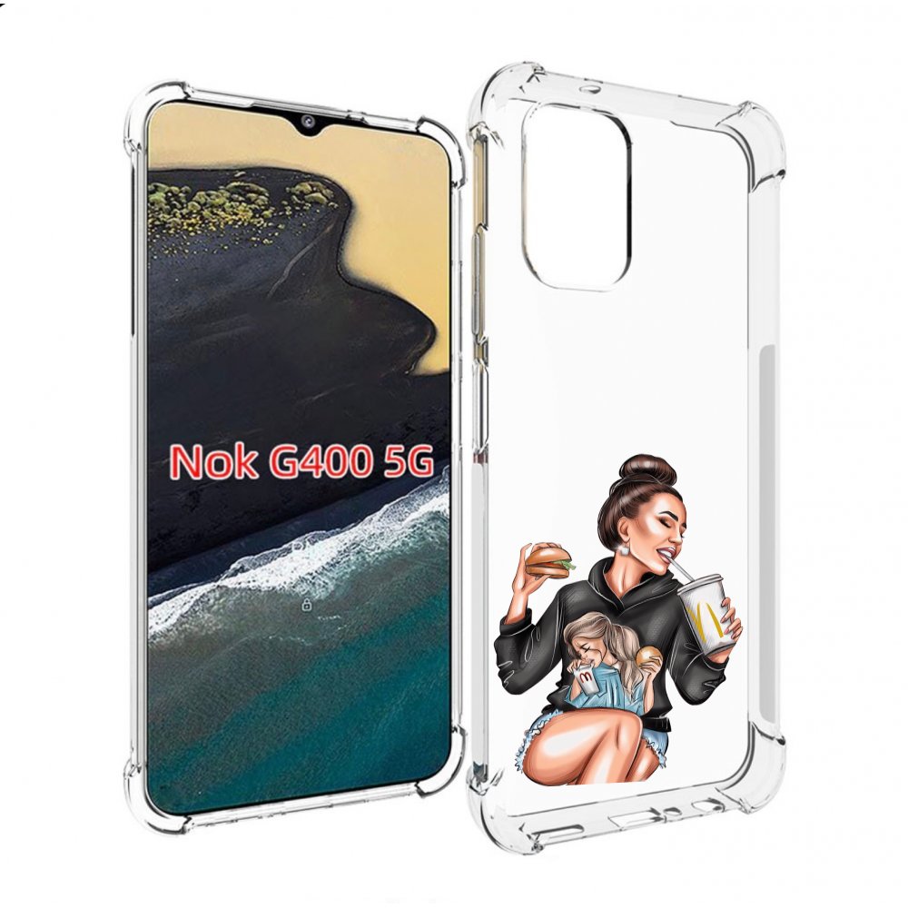 

Чехол MyPads любительница-макдональдс женский для Nokia G400 5G, Прозрачный, Tocco
