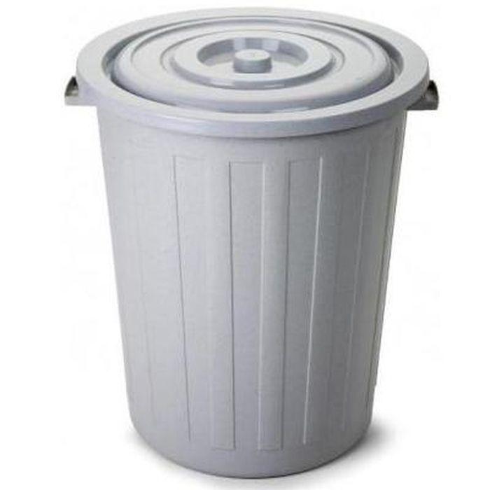 фото Бак мусорный круглый bora 105л пластик серый пл-bo251g