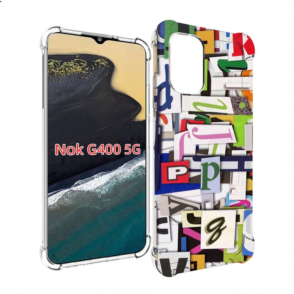 

Чехол MyPads ломанные-буквы для Nokia G400 5G, Прозрачный, Tocco