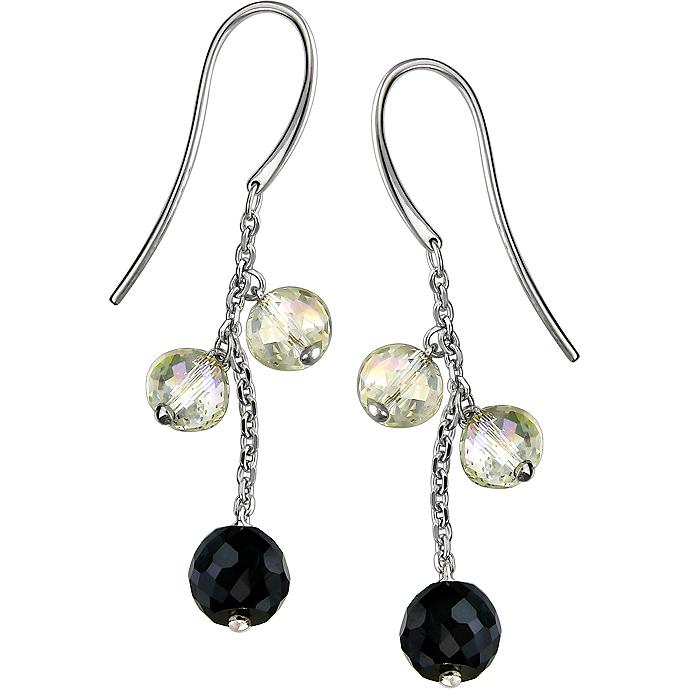 

Серьги женские из серебра Эстет 01С258700-3, swarovski, 01С258700-3
