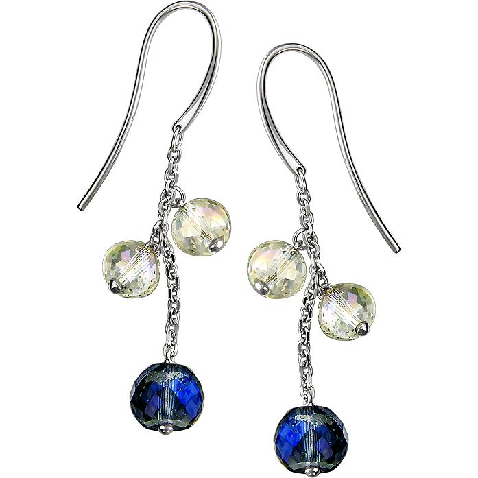 

Серьги женские из серебра Эстет 01С258700, swarovski, 01С258700