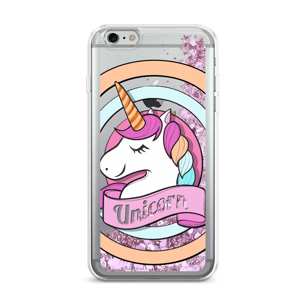 

Жидкий чехол с блестками "Unicorn зефирный" на Apple iPhone 6 Plus, 10594-1