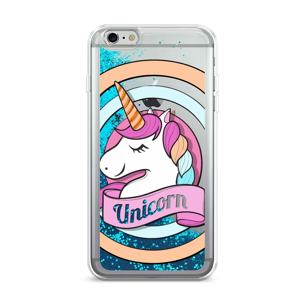 

Жидкий чехол с блестками "Unicorn зефирный" на Apple iPhone 6 Plus, 10593-1