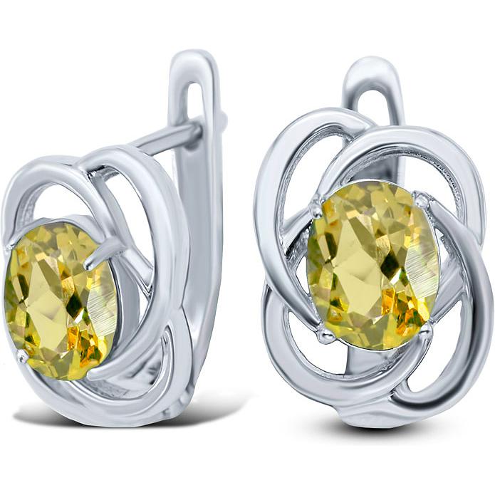 

Серьги женские из серебра Silver Wings 22eeafa00918-19, цитрин, 22eeafa00918-19