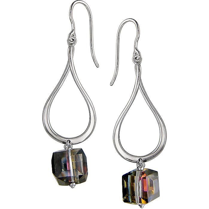 

Серьги женские из серебра Эстет 01С258665-1, swarovski, 01С258665-1