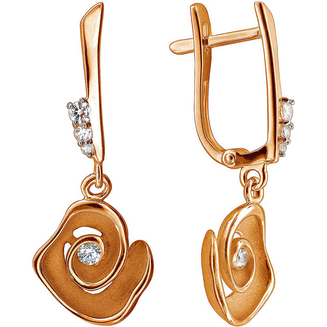 

Серьги женские из золота Эстет 01С1112467Р, фианит, 01С1112467Р