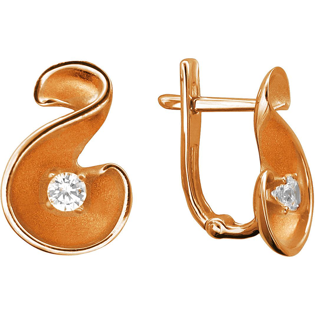 

Серьги женские из золота Эстет 01С1112462, фианит, 01С1112462