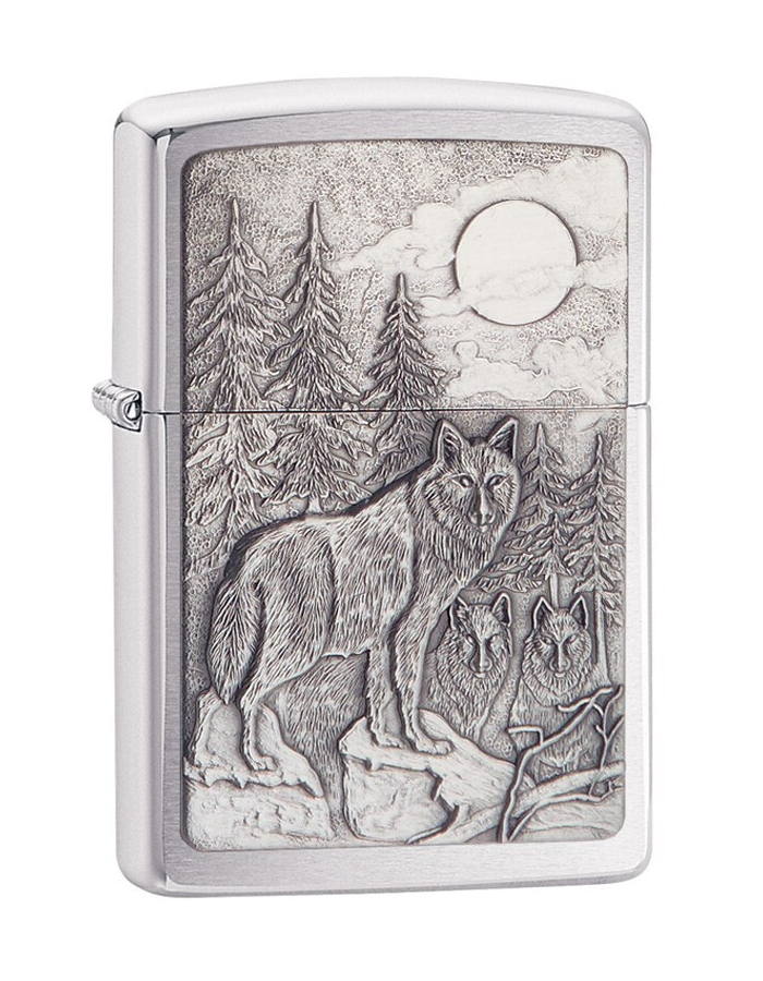 

Зажигалка ZIPPO Classic с покрытием Brushed Chrome, латуньсталь, серебристая, матовая, Серебристый, Classic