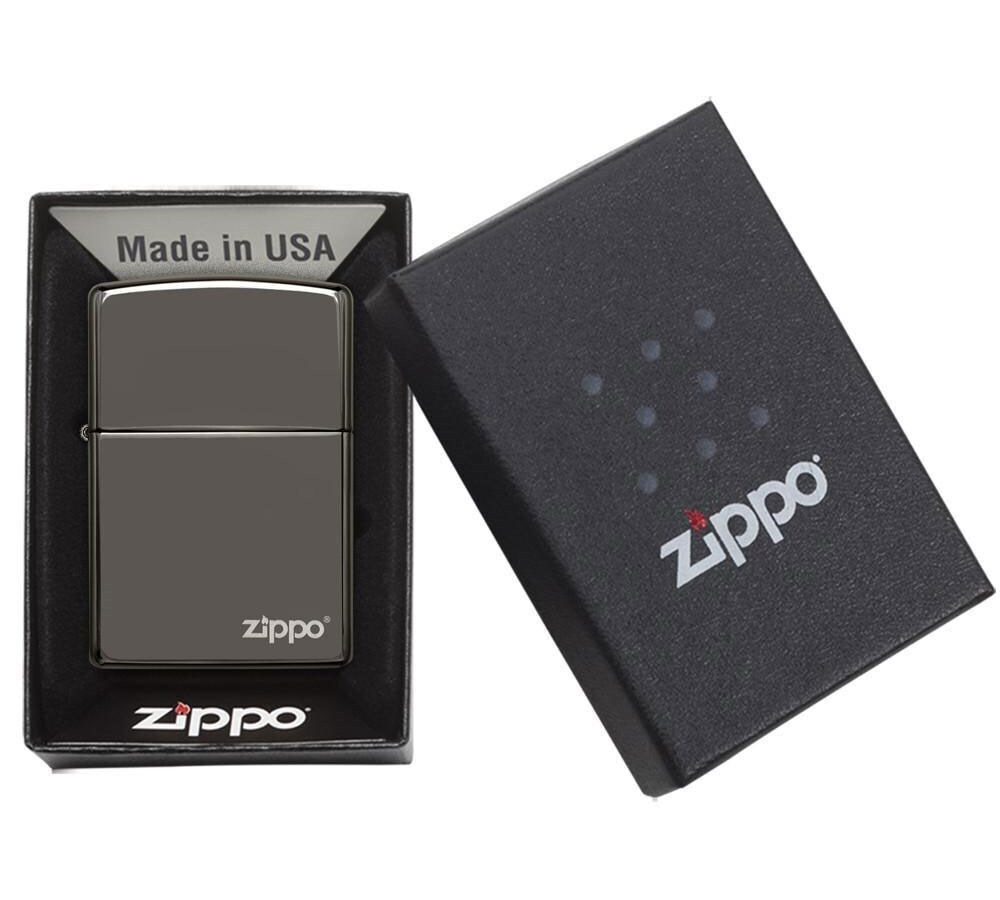 

Зажигалка ZIPPO Classic с покрытием Black Ice®, латуньсталь, чёрная, глянцевая, Черный, Classic