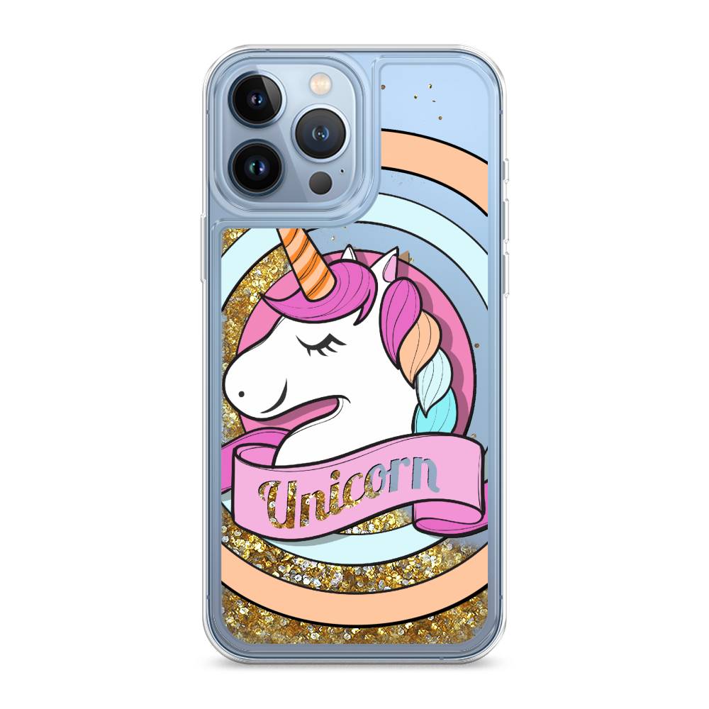 

Жидкий чехол с блестками "Unicorn зефирный" на Apple iPhone 13 Pro Max, 14490-1