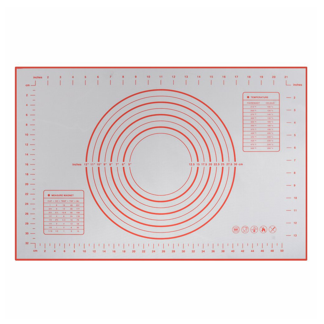фото Коврик для выпечки мультидом с разметкой 30 х 40 см