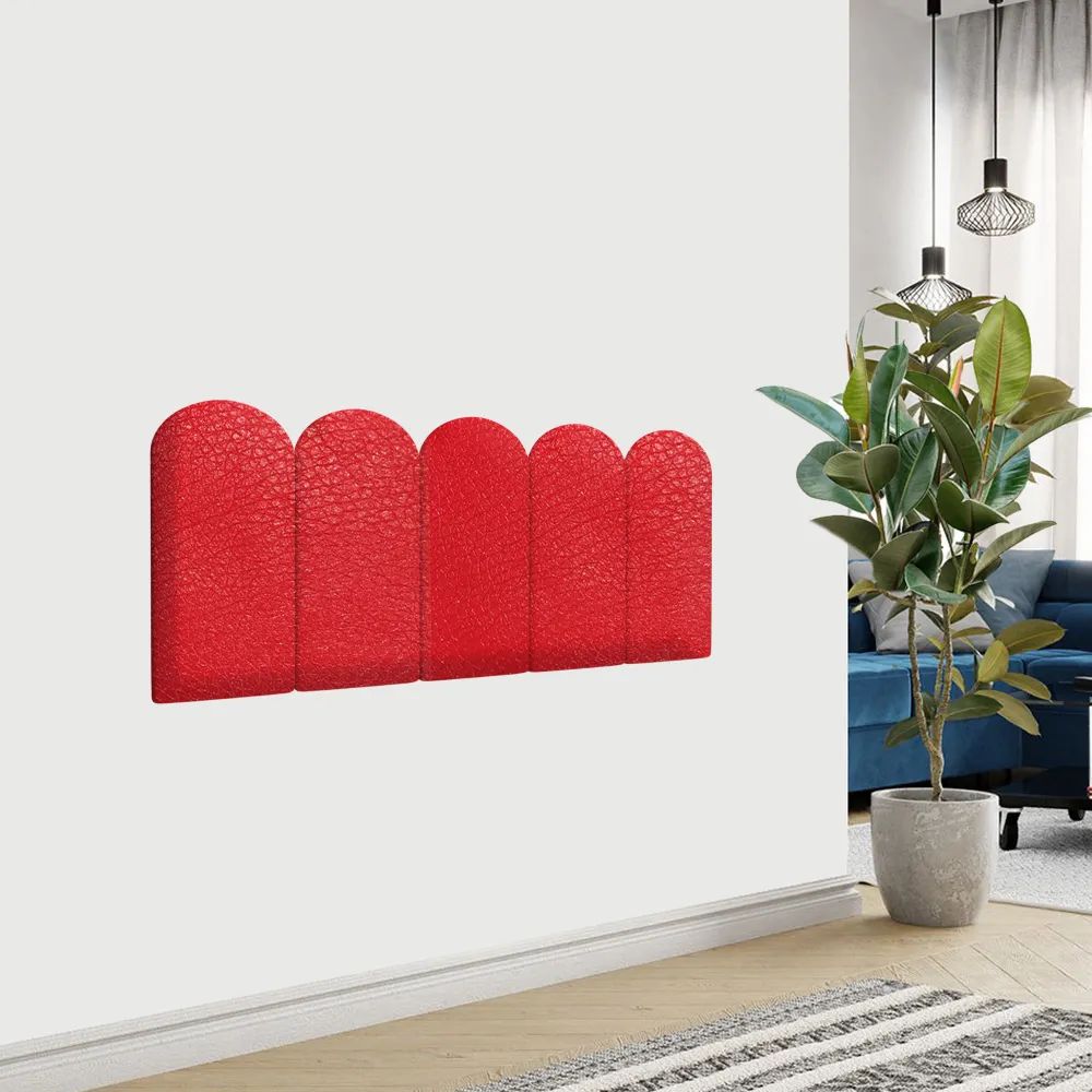 

Мягкие стены детской Eco Leather Red 30х60R см 2 шт., Красный