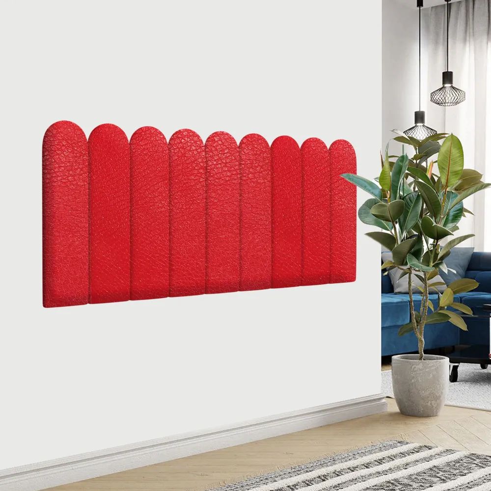 

Мягкие стены детской Eco Leather Red 15х60R см 2 шт., Красный