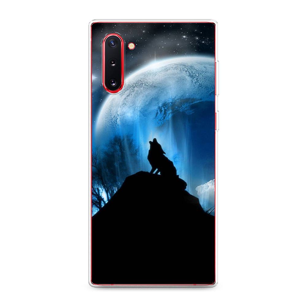 

Чехол на Samsung Galaxy Note 10 "Волк 2", Синий;черный;белый, 28650-1