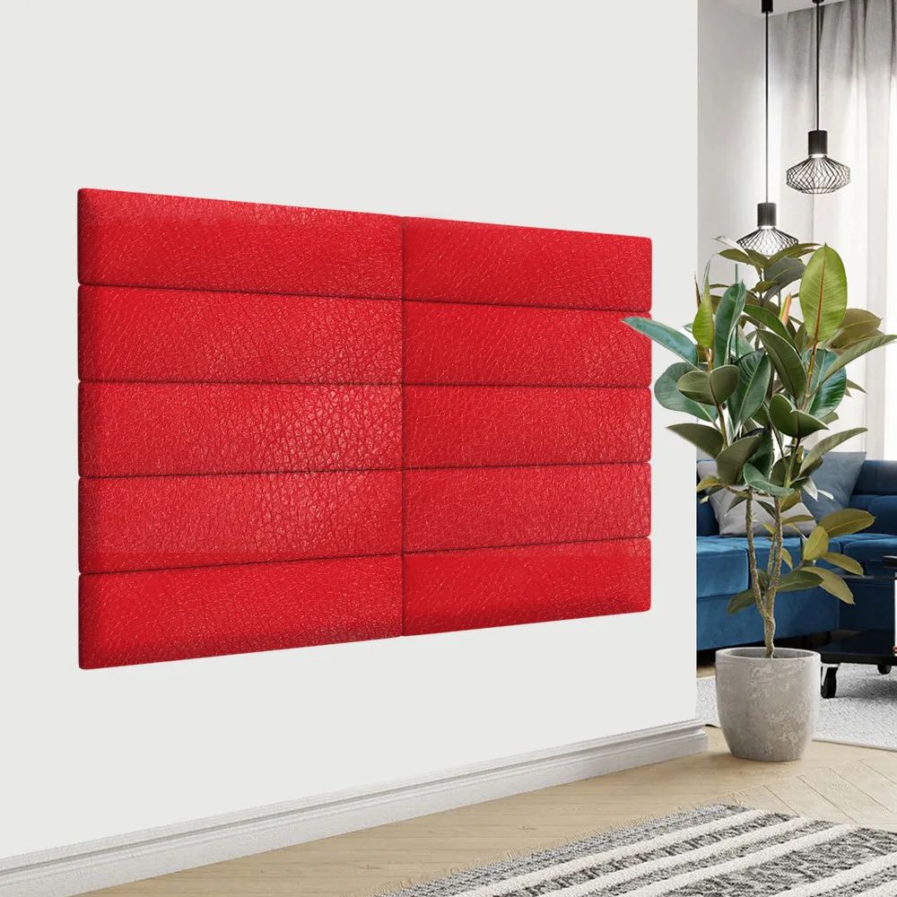 

Мягкие стены детской Eco Leather Red 15х60 см 2 шт., Красный