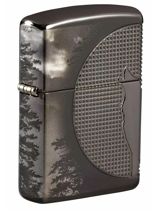 

Зажигалка ZIPPO Armor™ Wolf с покрытием High Polish Black Ice®, латуньсталь, чёрная, Черный, Armor™ Wolf