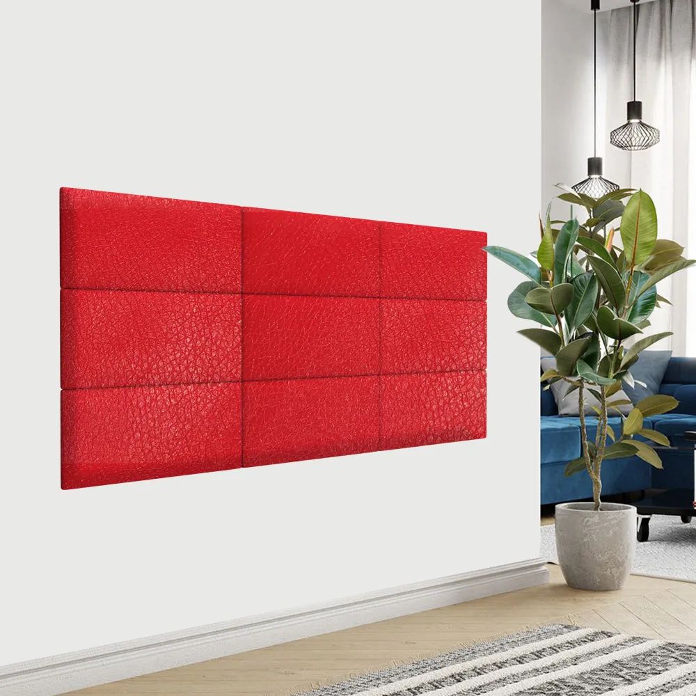 

Мягкие стены детской Eco Leather Red 30х60 см 1 шт., Красный