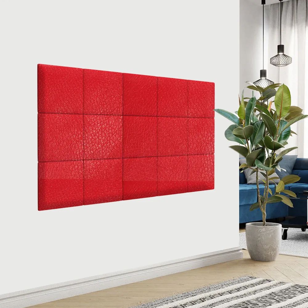 

Мягкие стены детской Eco Leather Red 30х30 см 4 шт., Красный