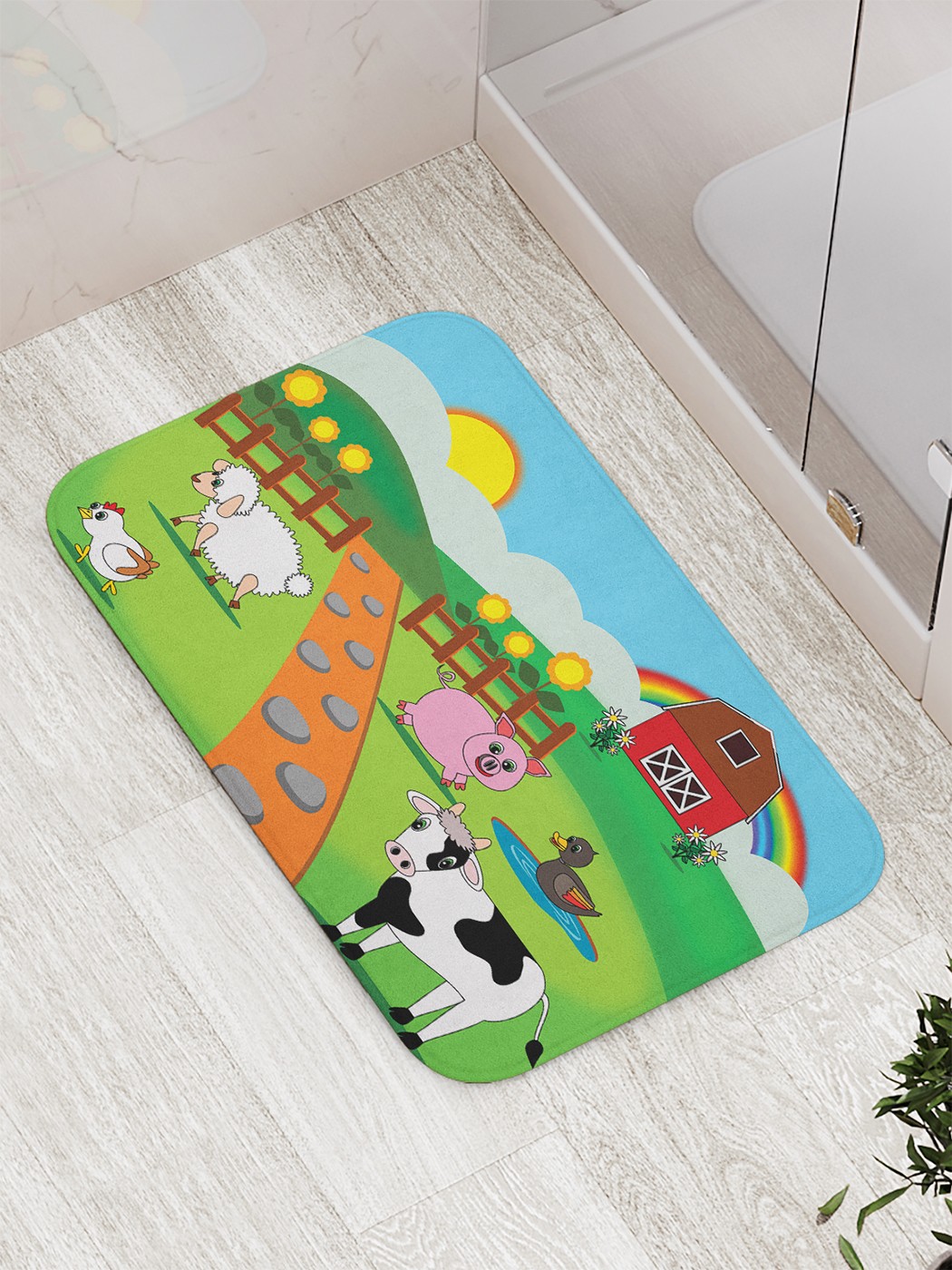 

bath_66890 Коврик противоскользящий для ванной, сауны, бассейна, 77х52 см