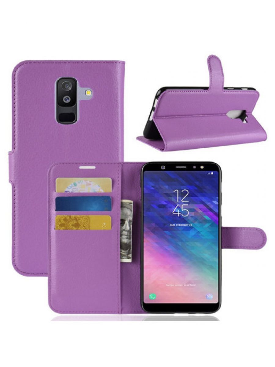 

Brodef Wallet Чехол книжка кошелек для Samsung Galaxy A6 Plus 2018 черный