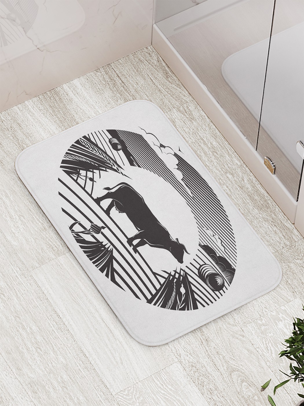 

bath_66880 Коврик противоскользящий для ванной, сауны, бассейна, 77х52 см
