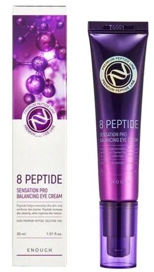 Крем для век с пептидами Enough Premium 8 Peptide Sensation Pro Balancing Eye Cream 30 мл siberina комплекс гидролатов эффект лифтинга с тонизирующим и подтягивающим действием 50