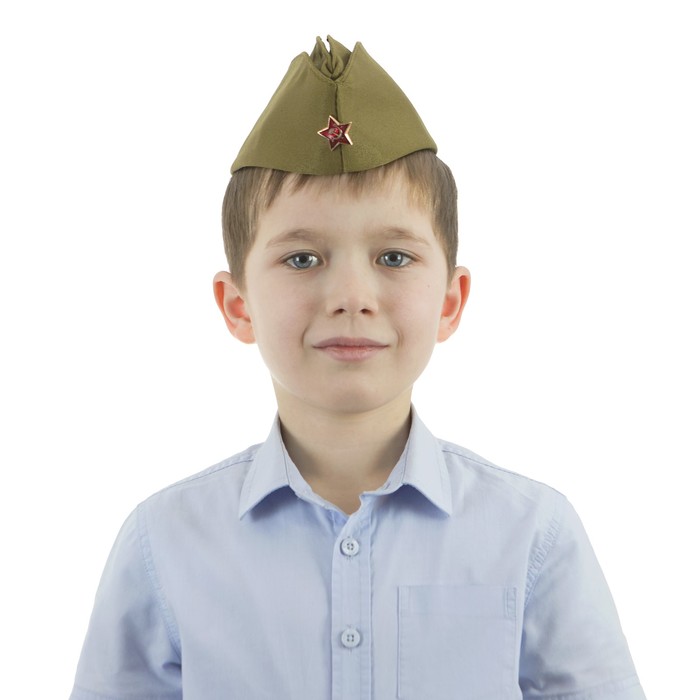 

Пилотка детская Страна Карнавалия, люкс, обхват головы 54 см, Зеленый