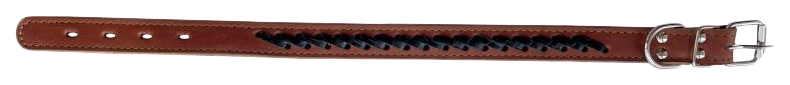 фото Ошейник zooexpress двухслойный переплетеный коричневый для собак 36 мм х60 см